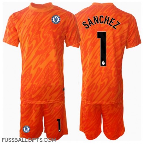 Chelsea Robert Sanchez #1 Torwart Fußballbekleidung Heimtrikot Kinder 2024-25 Kurzarm (+ kurze hosen)